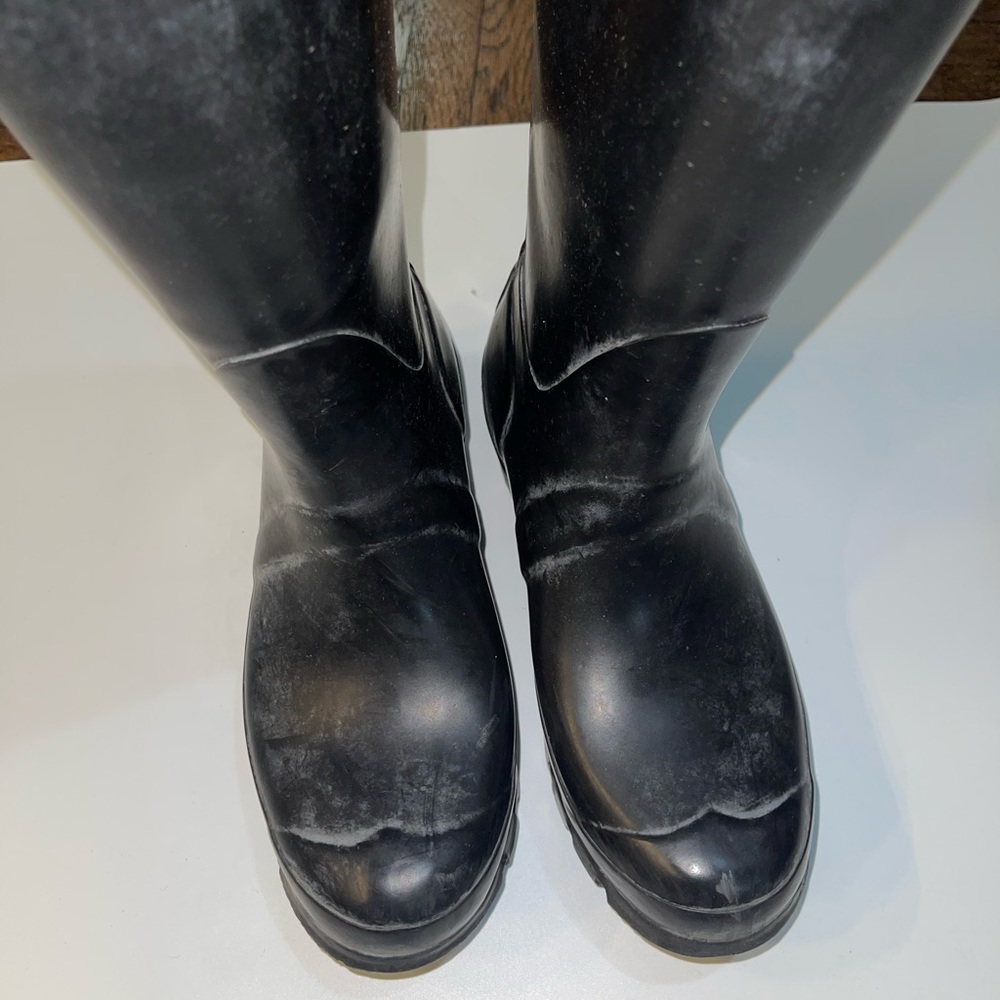 Hunter Rain Tall Boots Size 6 Black - Picture 4 of 6